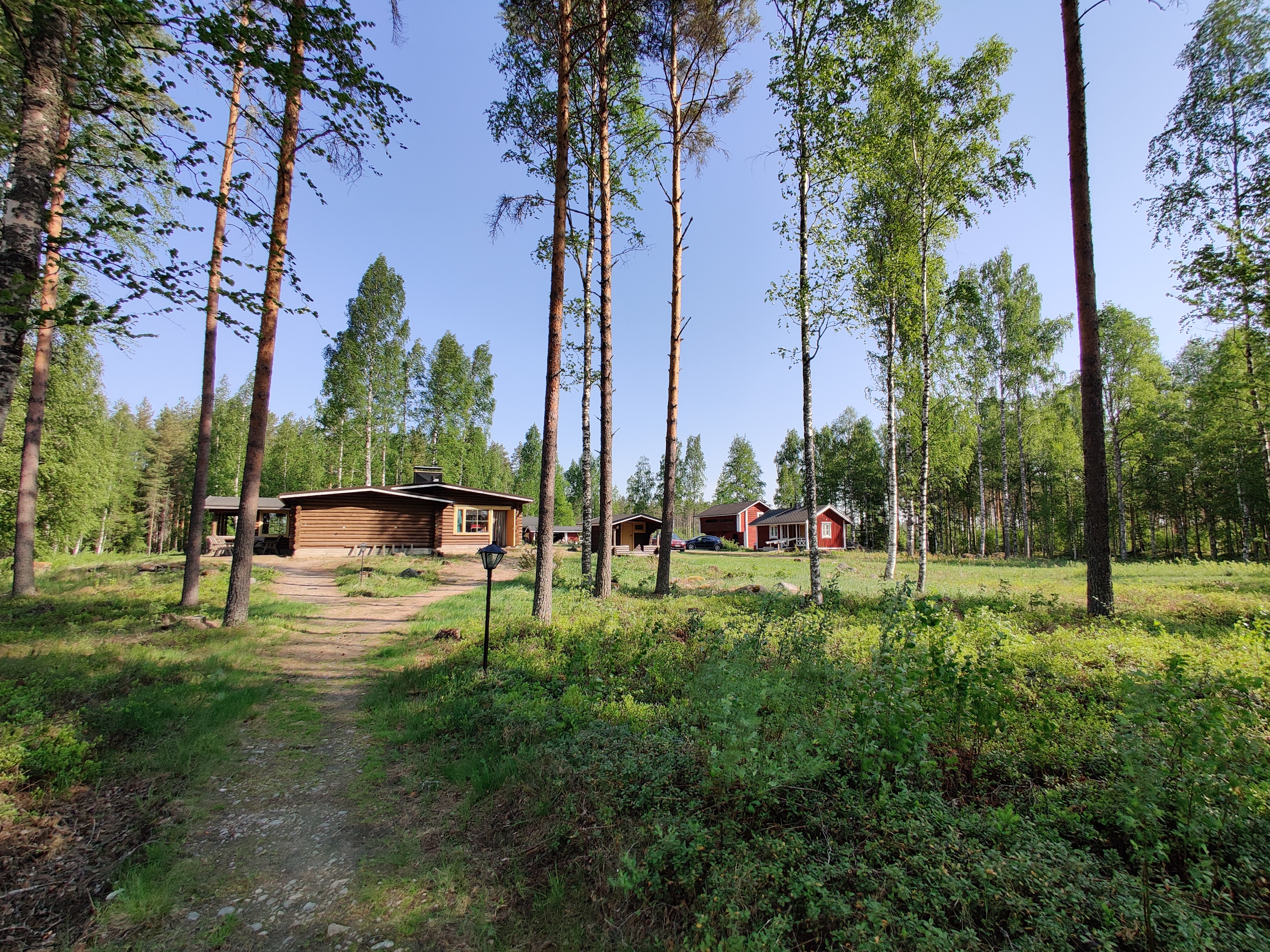 Leirikeskus Torppa Leirikeskus saunalta päin