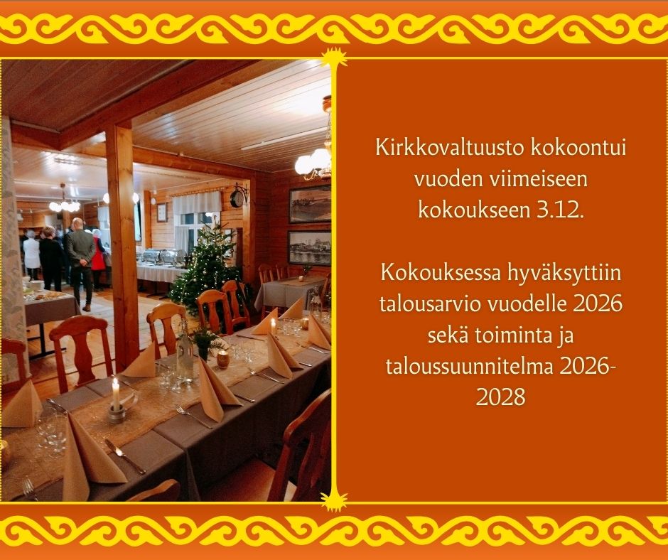 joulupöytä kuvana kera valtuutettujen ja tekstiä
